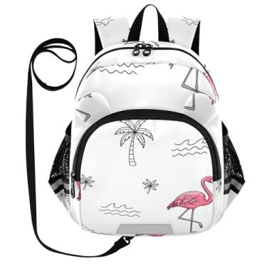Imagem de ODAWA Kids' Backpacks Cute Flamingos Children's Leash Backpacks, Lightweight Backpack for Boys and Girls