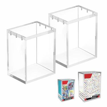Imagem de ZZHOB 2 Packs Acrylic Magnetic Case for Booster Bundle/BUILD & BATTLE With Magnetic Lid Clear Display Box For Booster Bundle(Scarlet & Violet 151) Protector Acrylic Storage Container
