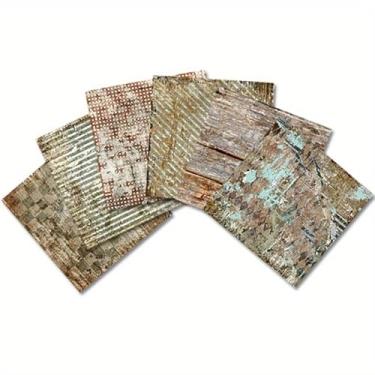 Imagem de 24 folhas de blocos de papel de artesanato sem madeira, matrizes de corte, fundo, origami, scrapbooking, cartões, confecção de cartões (15 cm)