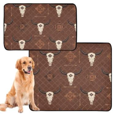 Imagem de Almofadas de xixi clássicas brancas marrons laváveis para cães de estimação almofada de xixi para gatos absorventes almofadas de treinamento de filhotes à prova d'água tapete de cachorro fofo, pequeno