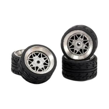 Imagem de Rodas De Liga Carlomo N-Class 1/64 Com Pneus De Borracha, Conjunto De 