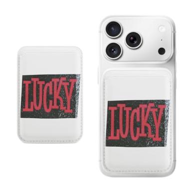 Imagem de Porta-cartão magnético para iPhone, capa fina de couro PU, capa para cartão, capa traseira para cartão, acessório de telefone fofo