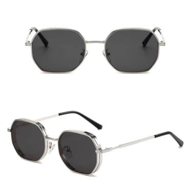 Imagem de VFDHN Óculos de Sol Steampunk Vintage Femininos e Masculinos de Luxo Retrô (3)