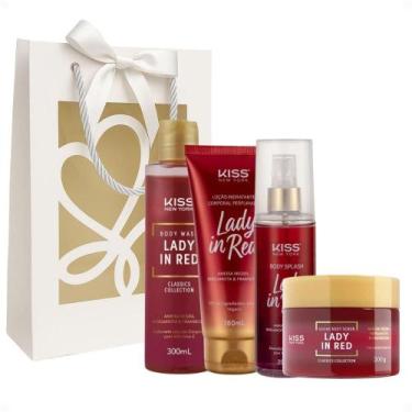 Imagem de Kit Presente Kiss Ny Lady In Red: Sabonete Líquido 300ml, Esfoliante C