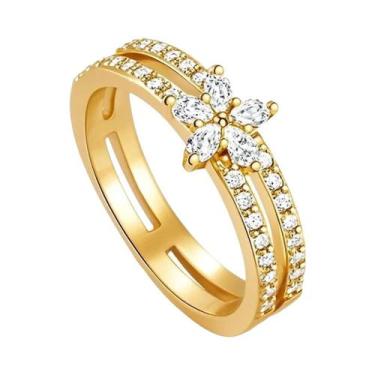 Imagem de Conjunto De Anéis De Casamento Princesa Coração Mickey Minnie Em Prata