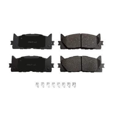 Imagem de PM Auto Pastilhas de freio dianteiras para Toyota Camry 2007-2017, Toyota Avalon 2008-2018, Lexus ES350 2007-2018, Lexus ES300h 2013-2018, conjunto de 4 pastilhas de freio de cerâmica