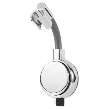 Imagem de Suporte de Ventosa para Chuveiro, Suporte para Chuveiro de Mão com Ventosa Ajustável em 360 Graus Instalação Sem Furos por Azulejos Vidro e Superfícies Lisas(Prata)