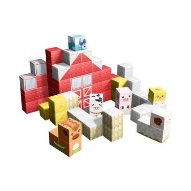 Imagem de Conjunto De Blocos Magnéticos 100PCS Brinquedo De Construção Castelo C