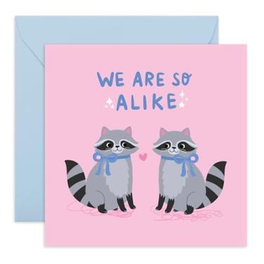 Imagem de Cartão comemorativo feminino ou masculino - We Are So Alike Raccoons - presentes para amigos, melhores amigos, amigos, namorado, namorada, bebê, irmã, colegas - Galentines, celebração da amizade - Vem