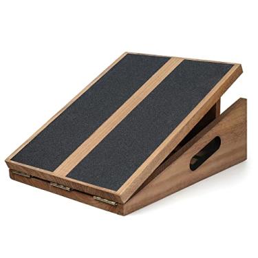 Imagem de WHEARTED Maca Profissional Para Panturrilha Com Placa Inclinada: Cunha De Agachamento Com Estiramento Inclinado Ajustável, Equipamento De Fisioterapia De Madeira Para Prancha De Postura, Maca De Aquil