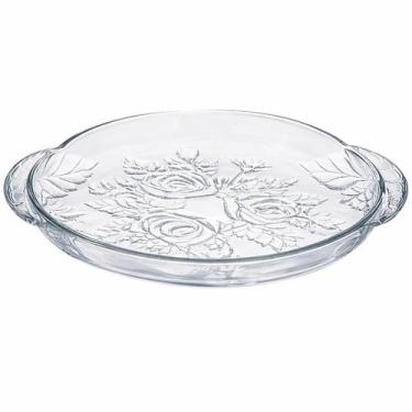 Imagem de Travessa de Vidro Redondo Petisqueira Decorada - Útil