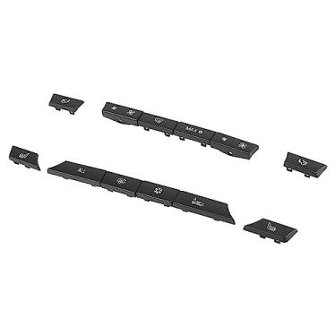 Imagem de A ABSOPRO Capas de botão de ar condicionado, tampas de teclas, botão de aquecedor A/C, botão de controle da tampa do interruptor, 12 botões para BMW 750i 2007-2012 (conjunto de 12)