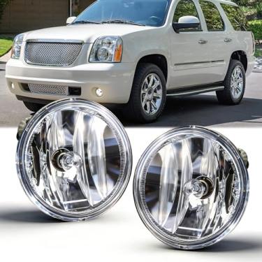 Imagem de Daikokuya Faróis de neblina compatíveis com Chevy Avalanche 07-14 Suburban Tahoe GMC Yukon/XL 14 Sierra 1500/15 2500HD/15 3500 HD, conjunto de faróis de neblina de direção, atualização e modificação