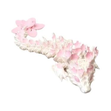 Imagem de Modelo De Brinquedo Impresso Em 3D Dragão Branco, Ornamento De Animal 