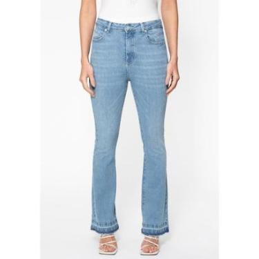 Imagem de Calça Jeans Flare Mid Rise Azul Claro-Feminino