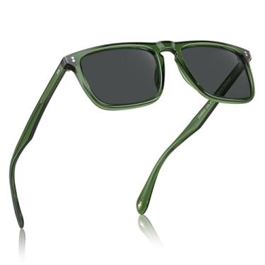 Imagem de Óculos de Sol CARFIA CA53572 Masculino - Retrô Moderno e Estiloso com Lentes Polarizadas, Proteção UV e Armação em Acetato de Acabamento Artesanal