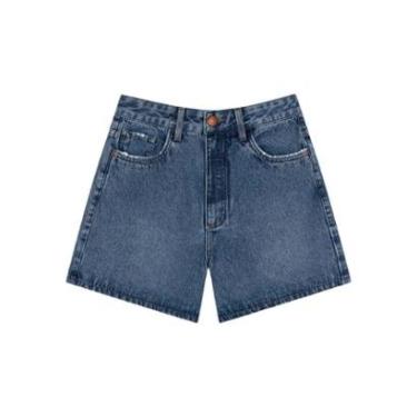 Imagem de Shorts Mom Jeans De Cintura Alta Com Bolsos-Feminino