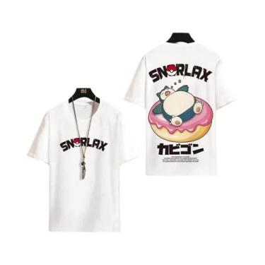 Imagem de Camiseta Casual De Manga Curta Com Estampa De Anime Snorlax Para O Ver