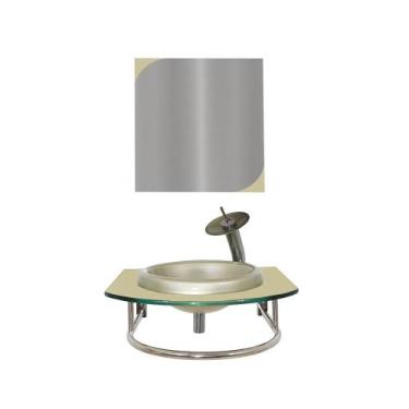 Imagem de Gabinete de Vidro 60cm para banheiro Suécia - EKASA, Champanhe