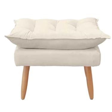 Imagem de Puff Almofadado Atacadao Das Poltrona puff quarto(BEGE)