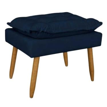 Imagem de Puff Almofadado Atacadao Das Poltrona puff quarto(AZUL MARINHO)