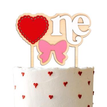 Imagem de Eurteka Topo de bolo de Dia dos Namorados - Topo de bolo de festa de primeiro aniversário do Dia dos Namorados, Our Little Sweetheart é um tema decoração de festa de 1º aniversário (topo de um dos