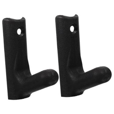 Imagem de YIJU Suporte de parede para barra de musculação (2 peças), ideal para academia em casa. Fácil de instalar e, Material de Pc, 16cmx5.2cm