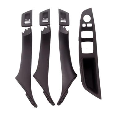 Imagem de Lhd Rhd Bege Preto Marrom Ostra Interior Do Carro Apoio De Braço Da Porta Dentro Puxar Conjunto Compatível Com Bmw Série 5 F10 F11 523i 525i 528i 530i(RHD Black)
