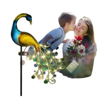 Imagem de Luzes Solares De Jardim Em Forma De Pavão Com Sensor Automático, Lâmpa