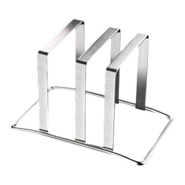 Imagem de Llazsybz Suporte para Tampa de Panela, Arame de aço Inoxidável, Suporte para Tábua de Corte, Organizador de Prateleira de Cozinha, E Compacto para Banc, Pequeno