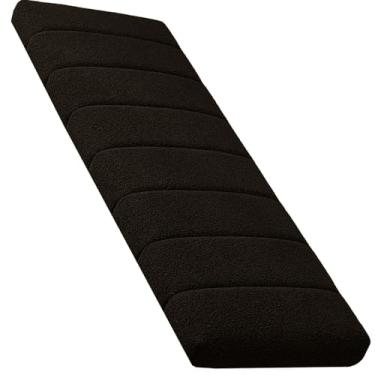 Imagem de Almofada de Banco Personalizada Durável Tufada Antiderrapante Moderna Decorativa para Móveis Internos/Externos e Assento de Janela(Preto,40x145cm 16x57in)