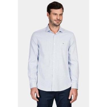 Imagem de Camisa Aramis Regular Maquinetada Fio 40 Azul-Masculino