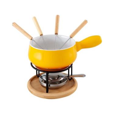 Imagem de Aparelho de Fondue Cerâmica Brinox Amarelo 9 Peças 1256108