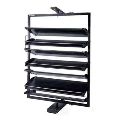 Imagem de Sapateira de armazenamento giratória 360° Organizador de Zapatos Giratorio 360 suporte de sapato redondo torre giratório, armazenamento de sapatos de metal para corredor de entrada organizador de