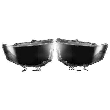 Imagem de Compatível com mitsubishi pajero sport 2011-2015 farol capa escudo headhights lente abajur transparente(A Pair)