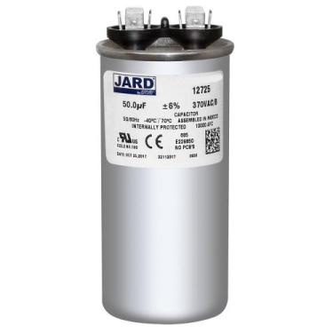 Imagem de Execute o capacitor JARD 50uF 370VAC redondo para eletrodomésticos