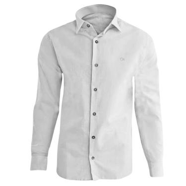 Imagem de Camisa Ogochi Azul Gelo Ml Casual Slim Flame-Masculino