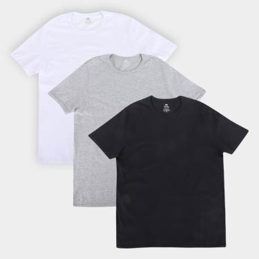 Imagem de Kit Camisetas Hering Básicas Com 3 Peças Masculinas-Masculino