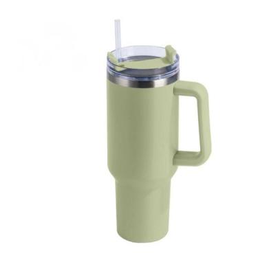 Imagem de Caneca térmica Copo de aço inoxidável com tampa de palha 1.2L - J-One