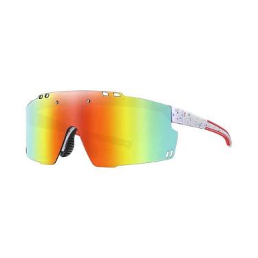 Imagem de Óculos De Sol Unissex UV400 Para Ciclismo, Armação Grande, 5 Cores, Óc
