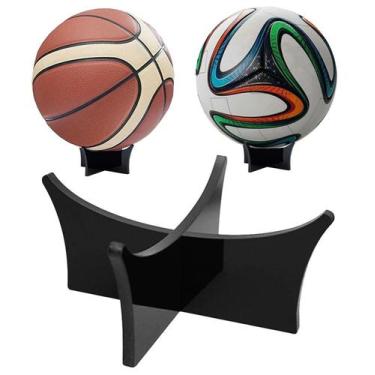 Imagem de Suporte de Bola em Acrílico cor Preta - Estilo Boleiro