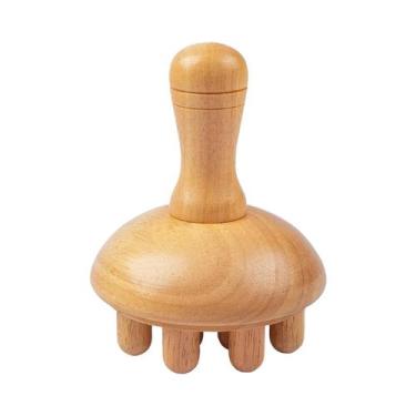 Imagem de Ferramenta De Massagem Em Madeira Em Forma De Cogumelo, Gua Sha Manual