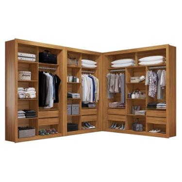 Imagem de Closet Modulado 8 gavetas 15 Prateleiras 100% MDF Amoudi Móveis, Freij
