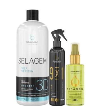 Imagem de Borabella Selagem 3D 1Litro + Fluido 300ml + Óleo Argan 60ml