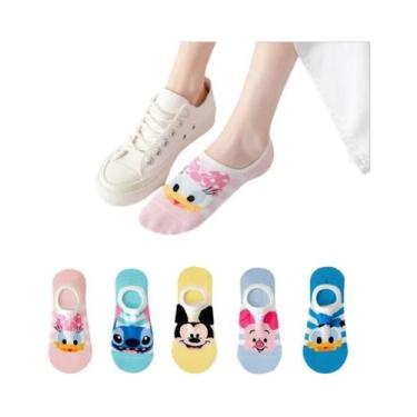 Imagem de Meias Femininas Fofas Com Desenhos De Animais, Disney, Verão, Casual, 