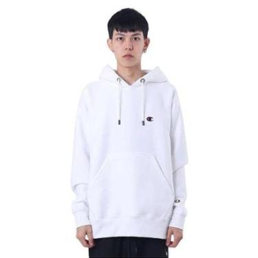 Imagem de Moletom Canguru Champion Rw Ml Emb Logo Off White-Masculino