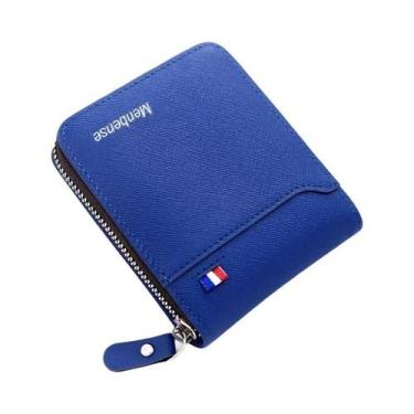 Imagem de Carteira Masculina Curta RFID Estilo Coreano Com Zíper, Porta-Cartões 