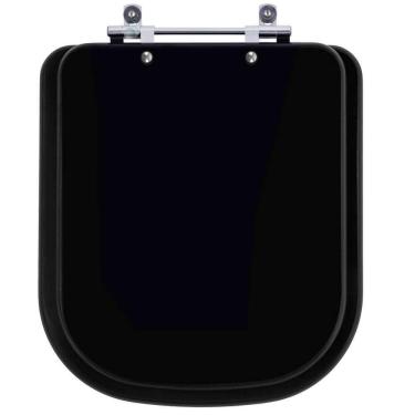 Imagem de Assento Sanitário Debba Matte Black Para Vaso Roca