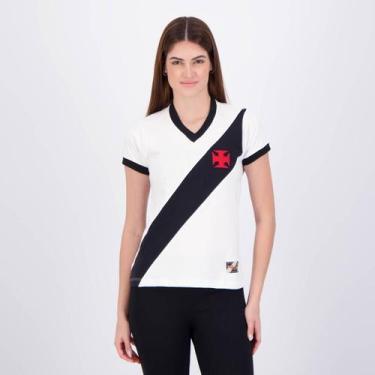 Imagem de Camisa Vasco da Gama 1948 Retrô Feminina Branca - Retromania, P