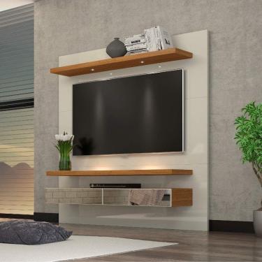 Imagem de Painel para TV até 60 Polegadas 2 Gavetas Espelhadas e LED TB107E 180cm Dalla Costa